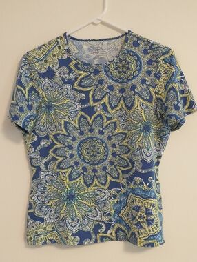 Lands' End Sunshade UPF 50+ Short Sleeve Top Tee Small 6-8